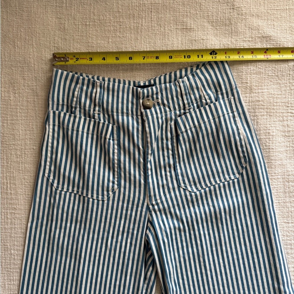 Maeve Colette Pants, Blue & White Stripes, Size 27 - Picture 5 of 7